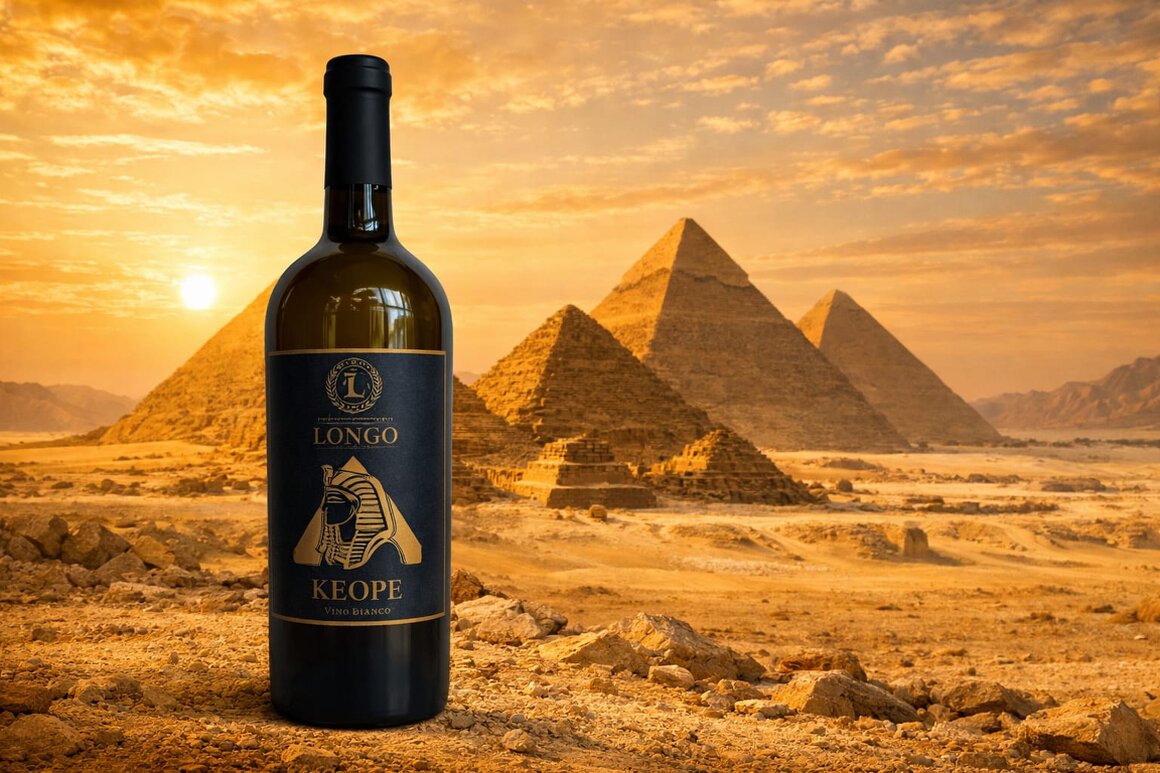 Calice di vino bianco vicino a bottiglia su sfondo chiaro