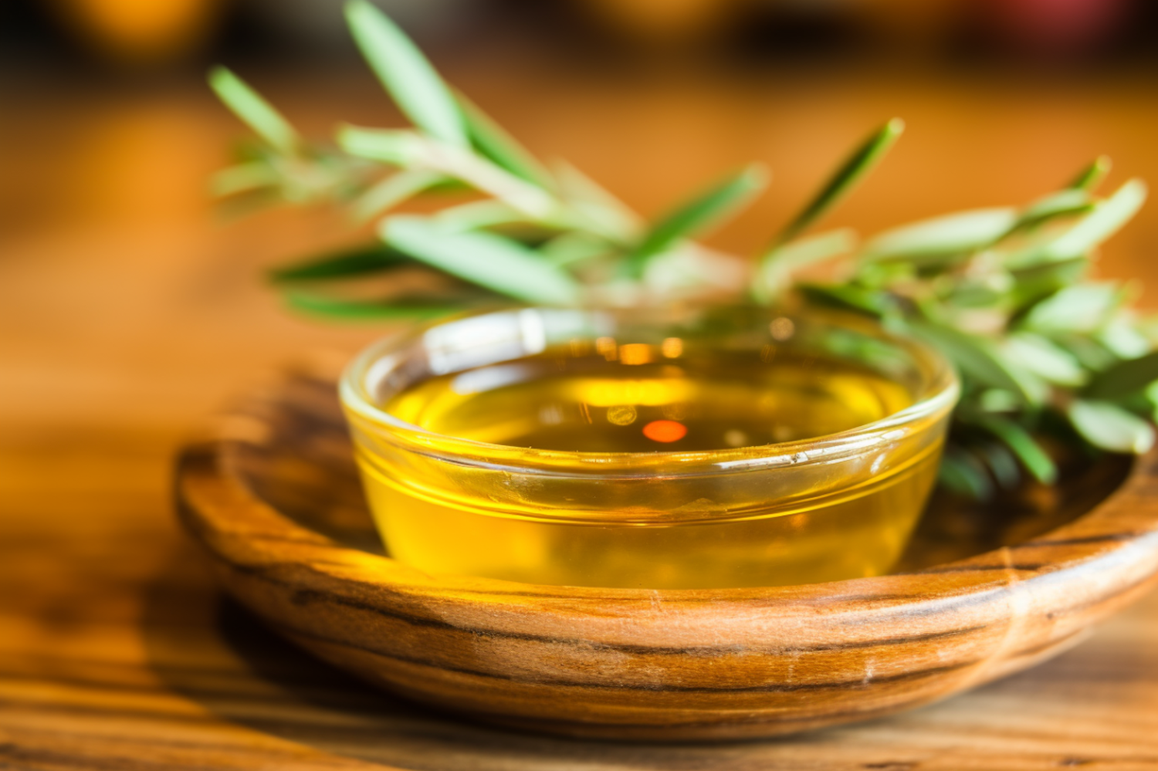 Bottiglia di olio extravergine di oliva calabrese con uliveto sullo sfondo